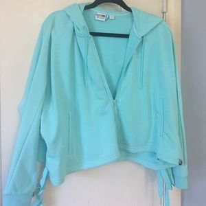 Puma Light Blue Cropped Hoodie (L)